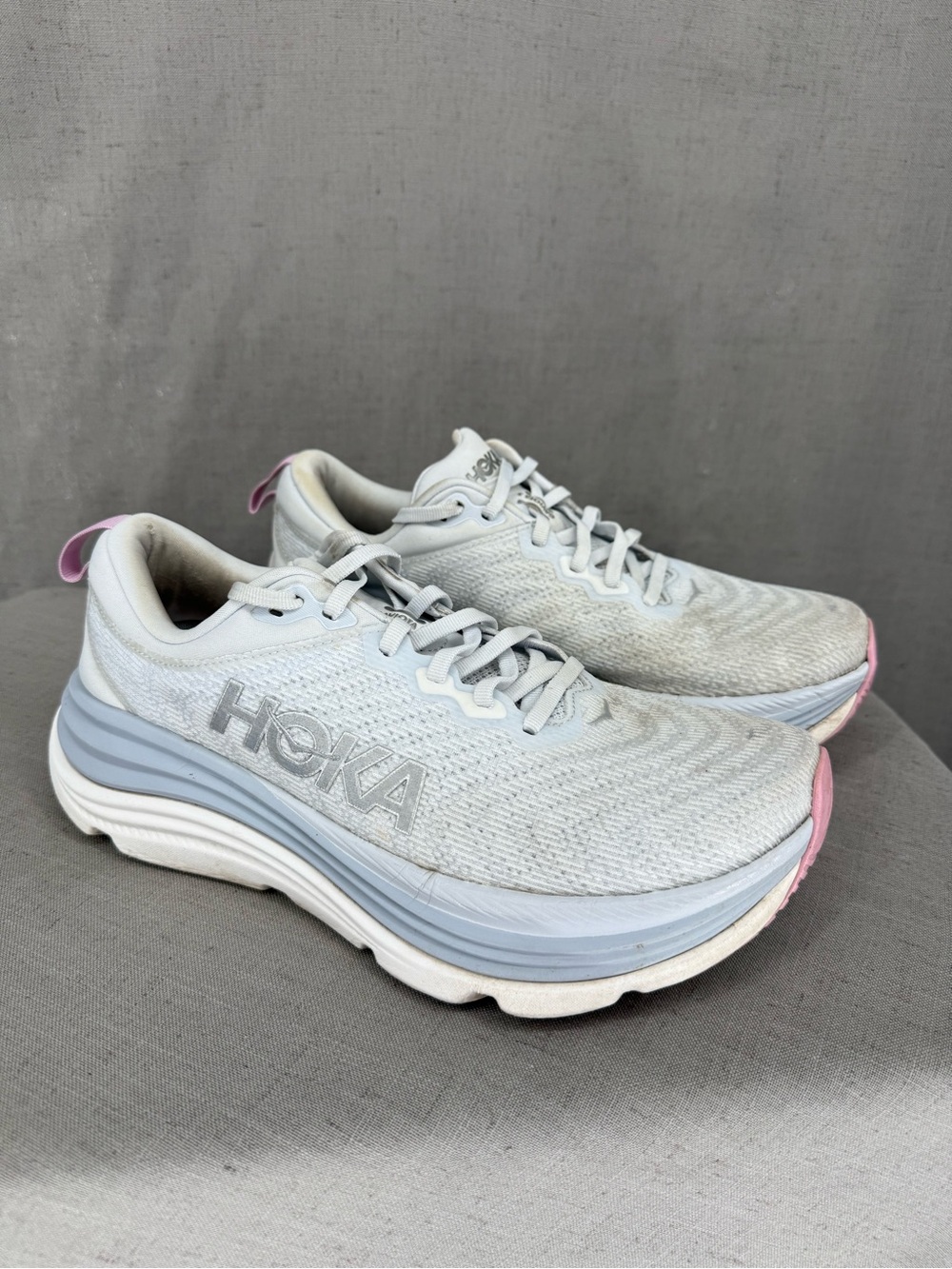 Hoka Women's Gaviota 5 Size 9.5B Medium Harbor Mist/Rose Gold shoes